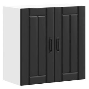 vidaXL Konyhai fali szekr&eacute;ny Lucca fekete szerelt fa