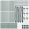 vidaXL Kerítésoszlop Egyéb 52 pcs Zöld 3,2 x 3,2 x 120 cm Acél