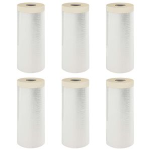 vidaXL Ragaszt&oacute;s Porsz&iacute;v&oacute;lepedő 6 pcs &Aacute;tl&aacute;tsz&oacute; 110 x 3300 cm HDPE
