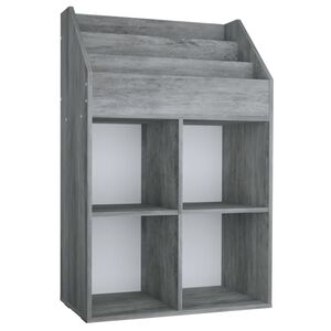 vidaXL betonsz&uuml;rke szerelt fa gyerek &uacute;js&aacute;gtart&oacute; 71 x 30 x 114 cm