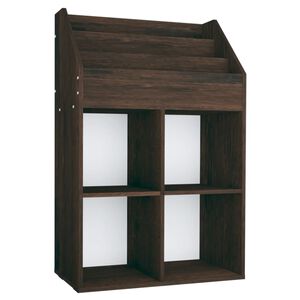 vidaXL f&uuml;st&ouml;s t&ouml;lgy sz&iacute;nű szerelt fa gyerek &uacute;js&aacute;gtart&oacute; 71x30x114 cm