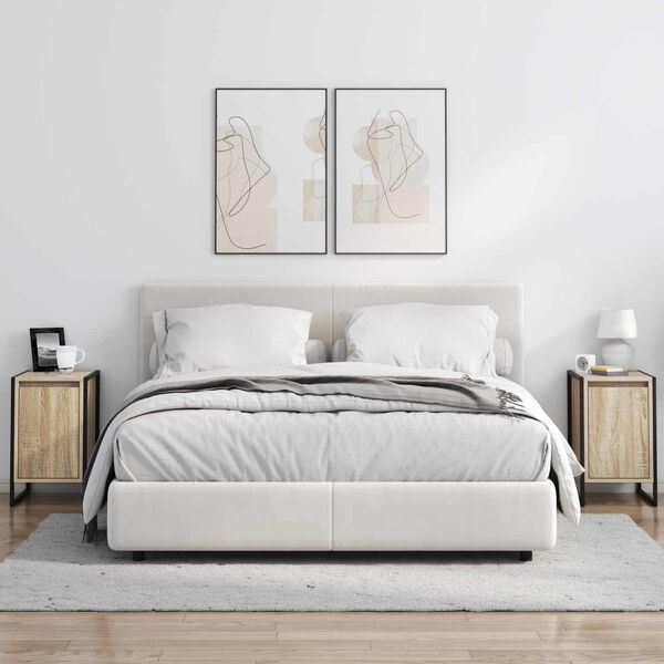 vidaXL &Eacute;jjeli asztal Sonoma 39,5 x 30 x 50 cm Faanyag