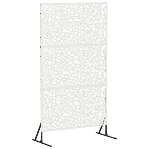 vidaXL Mag&aacute;nszf&eacute;ra K&eacute;pernyő 100 x 50 x 180 cm Ac&eacute;l Feh&eacute;r