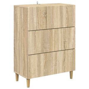 vidaXL Fi&oacute;kos szekr&eacute;ny Sonoma T&ouml;lgy 66 x 34,5 x 90 cm Szerelt Fa