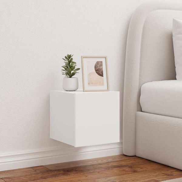 vidaXL 2 db feh&eacute;r fali TV-szekr&eacute;ny LED-vil&aacute;g&iacute;t&aacute;ssal 30,5x35x30 cm