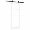 vidaXL Cs&uacute;sz&oacute; ajt&oacute; ORKDAL Feh&eacute;r 83 x 202 cm T&ouml;m&ouml;r fenyőfa &eacute;s &uuml;veg