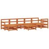 vidaXL Kerti lounge szett 8 pcs Viaszbarna T&ouml;m&ouml;r fenyő