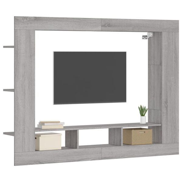vidaXL sz&uuml;rke sonoma sz&iacute;nű szerelt fa TV-szekr&eacute;ny 152x22x113 cm