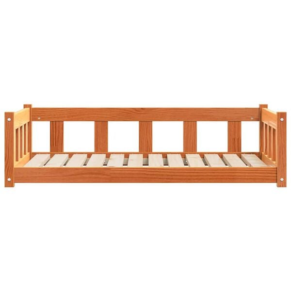 vidaXL Kutyafekhely Faggy&uacute; barna 100 x 70 x 28 cm T&ouml;m&ouml;r fenyőfa