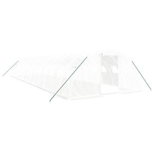 vidaXL feh&eacute;r ac&eacute;lv&aacute;zas melegh&aacute;z 56 m&sup2; 14 x 4 x 2 m