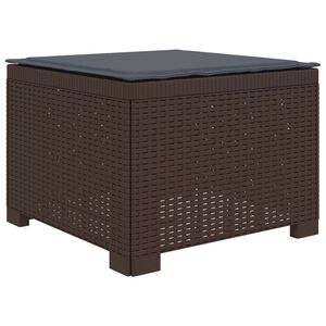 vidaXL 1-Fős Kerti Kanap&eacute; P&aacute;rn&aacute;val Rattan Hat&aacute;s PP Barna