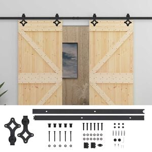 vidaXL Cs&uacute;sz&oacute; ajt&oacute; 2 db 80 x 210 cm T&ouml;m&ouml;r Fenyőfa
