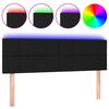 vidaXL fekete sz&ouml;vet LED-es fejt&aacute;mla 144x5x78/88 cm