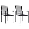 vidaXL 2 db fekete PVC rattan kerti sz&eacute;k