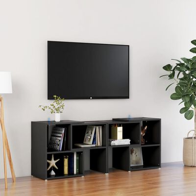 vidaXL fekete forgácslap TV-szekrény 104 x 30 x 52 cm