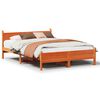 vidaXL viaszbarna t&ouml;m&ouml;r fenyőfa &aacute;gy matrac n&eacute;lk&uuml;l 140 x 190 cm