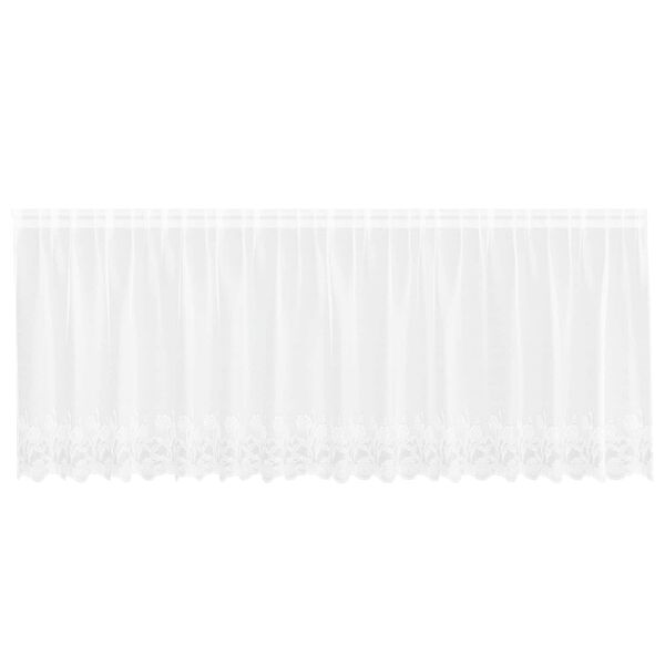 vidaXL Csipk&eacute;s F&uuml;gg&ouml;ny f&uuml;gg&ouml;ny&ouml;kkel Feh&eacute;r 120 x 400 cm Poli&eacute;szter