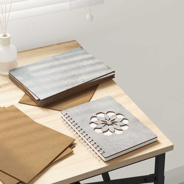 vidaXL Dekor Panelek 150 pcs Beton Sz&uuml;rke 15 x 21 x 0.27 cm Faanyag