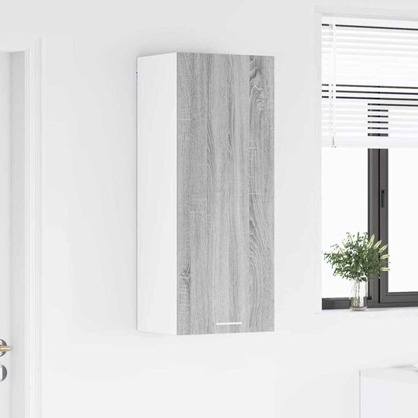 vidaXL F&uuml;ggő szekr&eacute;ny Riga Sz&uuml;rke Sonoma 40 x 31 x 100 cm Faanyag