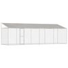 vidaXL Kutya ketrec tetővel Ez&uuml;st 800 x 200 x 256 cm Ac&eacute;l &eacute;s PE