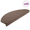 vidaXL 20 db-os l&eacute;pcsőszőnyegek 65 x 24 x 4 cm k&aacute;v&eacute;barna f&eacute;lk&ouml;r alak&uacute; nagym&eacute;retű