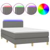vidaXL s&ouml;t&eacute;tsz&uuml;rke sz&ouml;vet rug&oacute;s &eacute;s LED-es &aacute;gy matraccal 120 x 200 cm