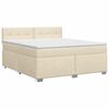 vidaXL Boxspring &aacute;gy matraccal Kr&eacute;msz&iacute;nű 140 x 190 cm Sz&ouml;vet