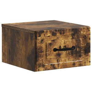 vidaXL Fali &eacute;jjeli szekr&eacute;ny F&uuml;st&ouml;s T&ouml;lgy 34,5 x 33 x 20 cm Szerelt Fa