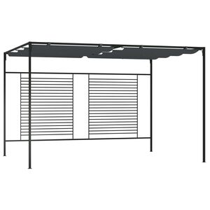 vidaXL antracitsz&uuml;rke pavilon beh&uacute;zhat&oacute; tetővel 3 x 4 x 2,3 m 180 g/m&sup2;