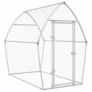 vidaXL sz&uuml;rke horganyzott ac&eacute;l csirkeketrec 200x105x182 cm