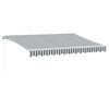 vidaXL antracitsz&uuml;rke-feh&eacute;r k&eacute;zzel kih&uacute;zhat&oacute; napellenző 350 x 250 cm