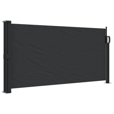 vidaXL fekete behúzható oldalsó napellenző 100 x 500 cm