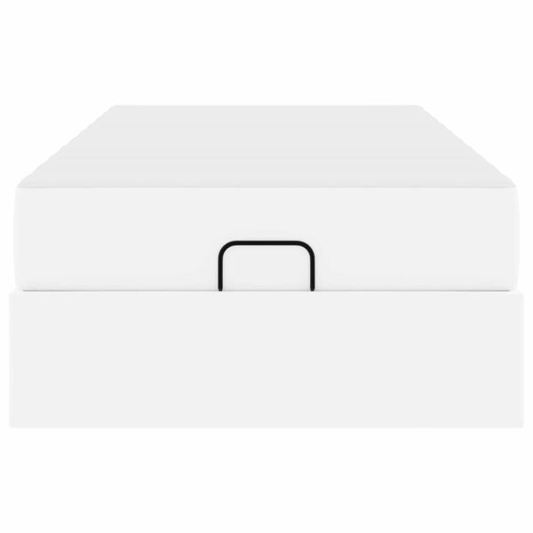 vidaXL Ágykeret matracmal Tiszta fehér 90 x 190 cm Műbőr