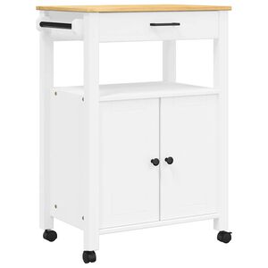 vidaXL MONZA t&ouml;m&ouml;r fenyőfa konyhai kocsi 60 x 40 x 88,5 cm