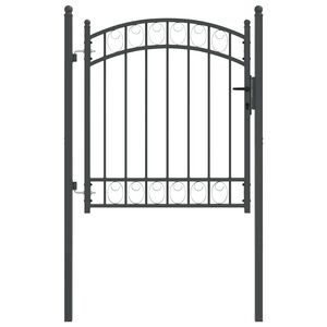 vidaXL Ker&iacute;t&eacute;s kapu EMMEN 104 x 98,5 cm Z&aacute;rolhat&oacute; Porsz&oacute;rt Ac&eacute;l Sz&uuml;rke