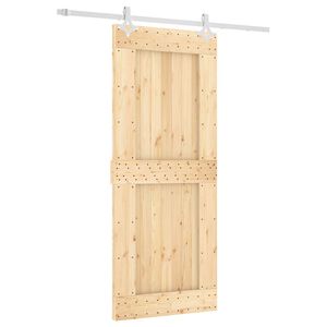 vidaXL Cs&uacute;sz&oacute; ajt&oacute; 85 x 210 cm Szil&aacute;rd Fenyőfa (Nem Kezelt)