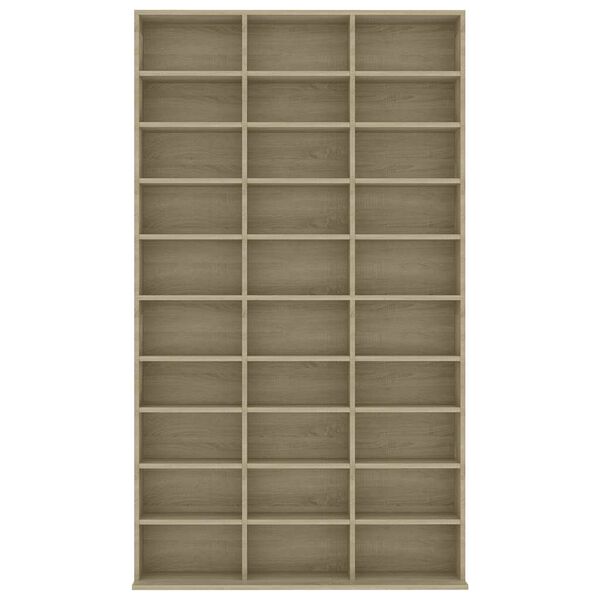 vidaXL sonoma t&ouml;lgy sz&iacute;nű szerelt fa CD-szekr&eacute;ny 102 x 23 x 177,5 cm