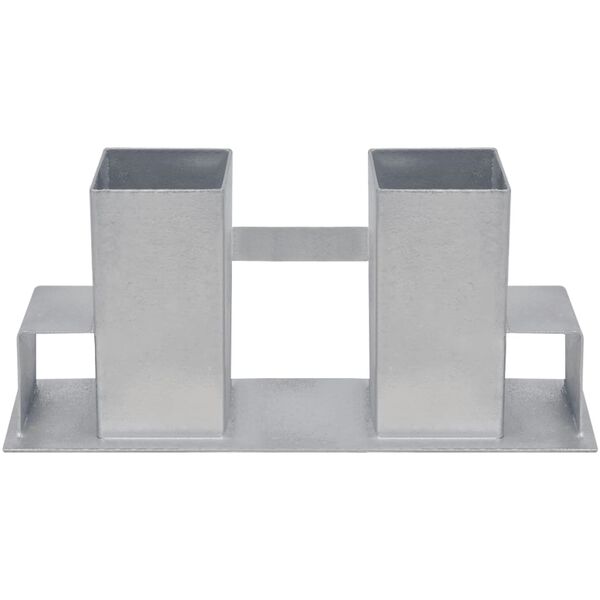 vidaXL 4 darab ez&uuml;stsz&iacute;nű ac&eacute;l tűzifa halomba rak&oacute; seg&eacute;deszk&ouml;z