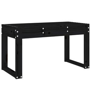 vidaXL fekete t&ouml;m&ouml;r fenyőfa kerti pad 80x38x45 cm