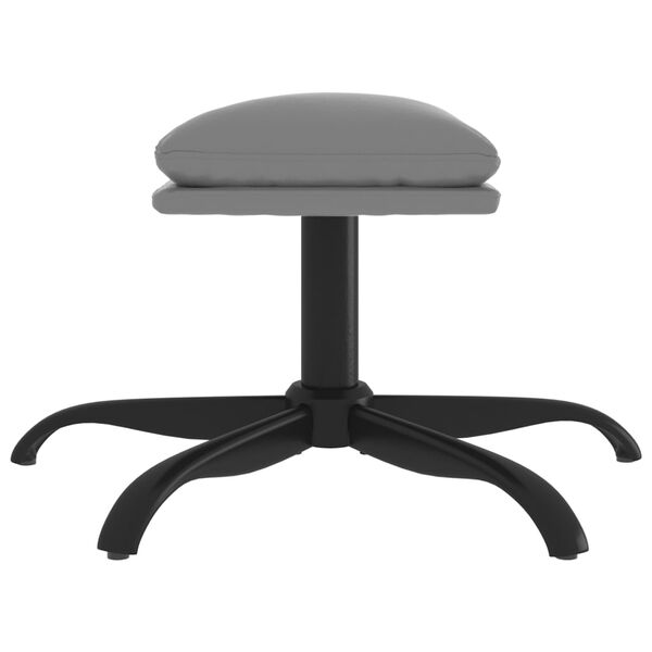 vidaXL antracitszürke műbőr lábzsámoly 60x60x36 cm