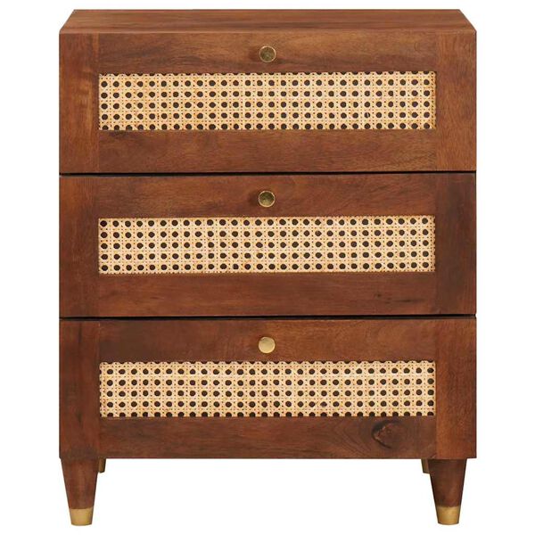 vidaXL &Eacute;jjeliszekr&eacute;nyek fi&oacute;kkal 50 x 33 x 62 cm T&ouml;m&ouml;r Mang&oacute;f&aacute;t