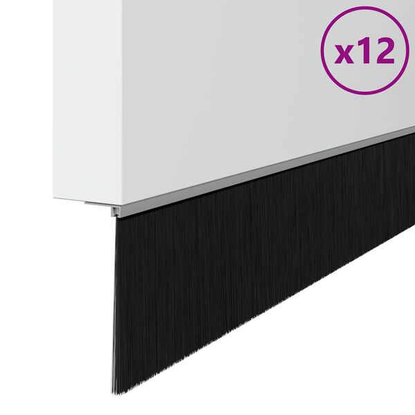 vidaXL Csavaros Ajt&oacute; Kefe Z&aacute;r 12 pcs Ez&uuml;st 100 cm Alum&iacute;nium &ouml;tv&ouml;zet