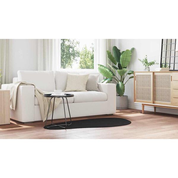 vidaXL Ter&uuml;letszőnyegek HUARTE Fekete 80 x 150 cm Poli&eacute;szter