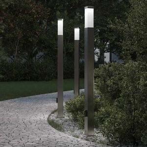 vidaXL 3 db k&uuml;lt&eacute;ri l&aacute;mpa konnektorral 110 cm rozsdamentes ac&eacute;l IP44