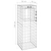 vidaXL 2 db vas gabionkosaras oszlop 50 x 50 x 140 cm