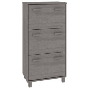 vidaXL HAMAR vil&aacute;gossz&uuml;rke t&ouml;m&ouml;r fenyőfa cipőszekr&eacute;ny 59,5x35x117 cm