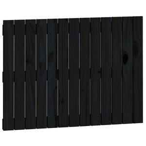 vidaXL fekete tömör fenyőfa fali fejtámla 82,5 x 3 x 60 cm
