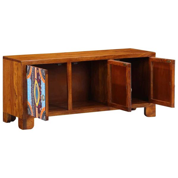 vidaXL Cipőpad mézbarna 100 x 35 x 45 cm tömör akácfa