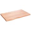 vidaXL vil&aacute;gosbarna kezelt t&ouml;m&ouml;r t&ouml;lgyfa fali polc 80x50x(2-4) cm