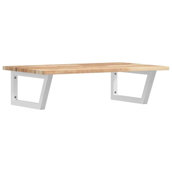 vidaXL ac&eacute;l &eacute;s t&ouml;m&ouml;r ak&aacute;cfa falra szerelhető mosd&oacute;polc